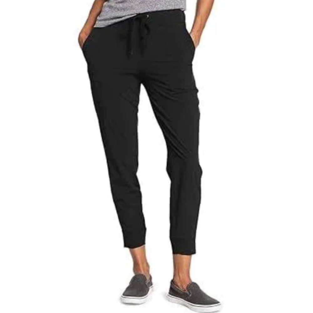 Women’s Black Jogger Pants with Drawstring Waist